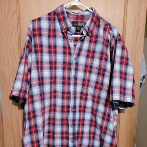 Canyon Guide Outfitters Men's Button Down Shirt Size 2XT Plaid Short Sleeve